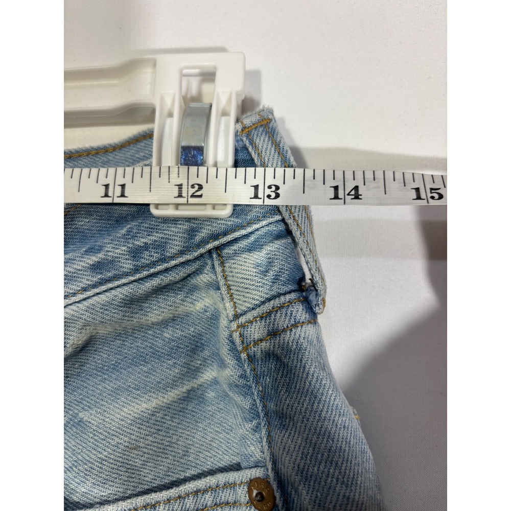 Aeropostale 90s High Rise Cut-Off Denim Shorts Light Wash Distressed Size 0 - Picture 8 of 9